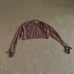 Skims Sienna Open Bust Glove Crop Top, Size 4X NWT